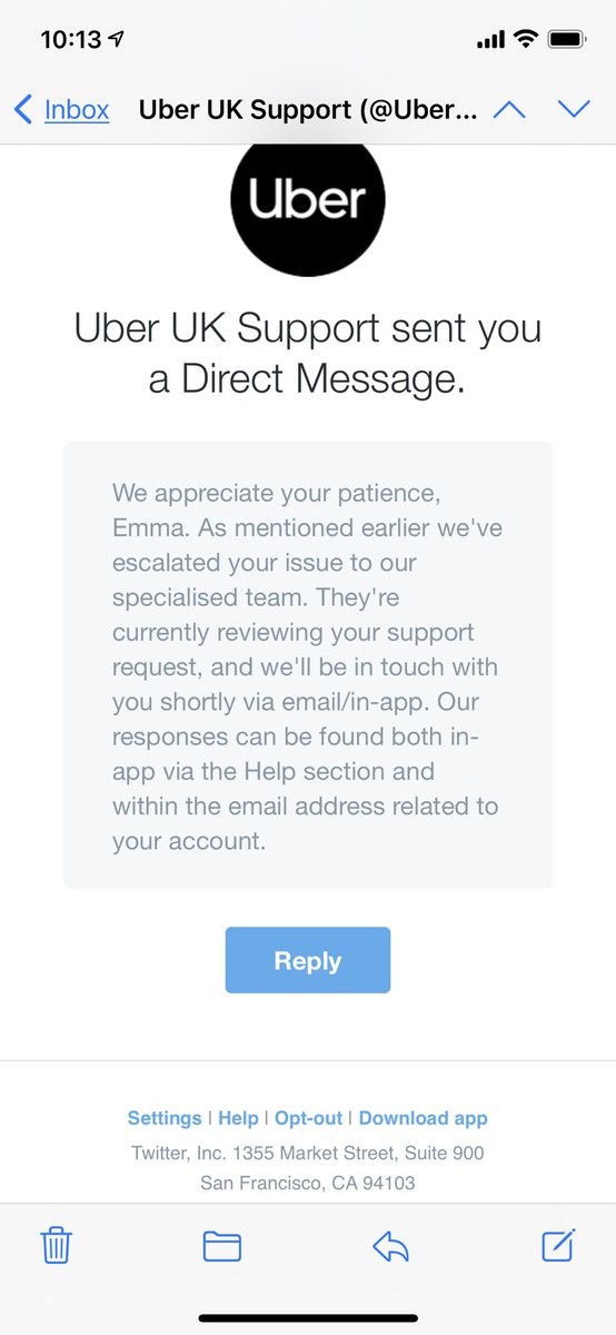 EmmaMayyLewis's tweet photo. @UberUKsupport are you still appreciating my patience? Its been 23 days since my order that was messed up..  numerous tweets! https://t.co/3mijjJUzI5