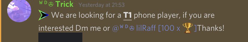 We’re looking for a T1 phone player!
@ManagerRaff @ManagerTrick