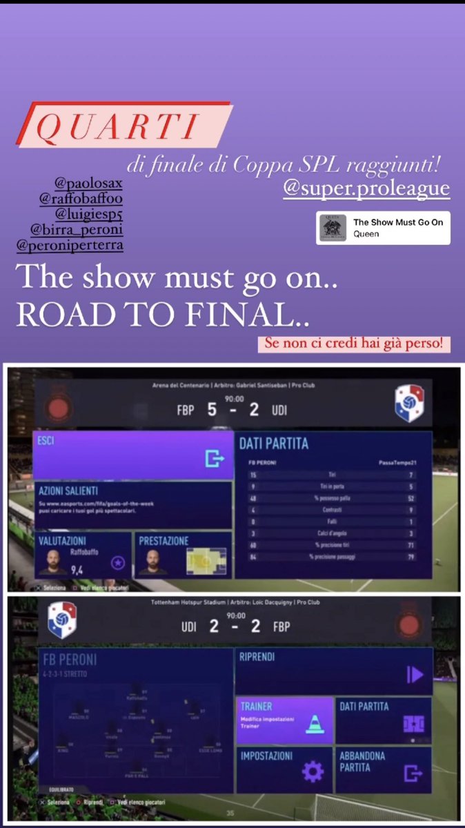 FbPeroni's tweet photo. ROAD TO FINAL.. ๐๐ค๐ป
#ForzaFBPeroni
@rumors_pro @SkyProClub @RTAllProClub @pctransfermarkt @ProClubsHub_ @NewsProclub @Freeagent_PS5 @MercatoFifaPro @AllProClubs https://t.co/gj9U5bzqsQ