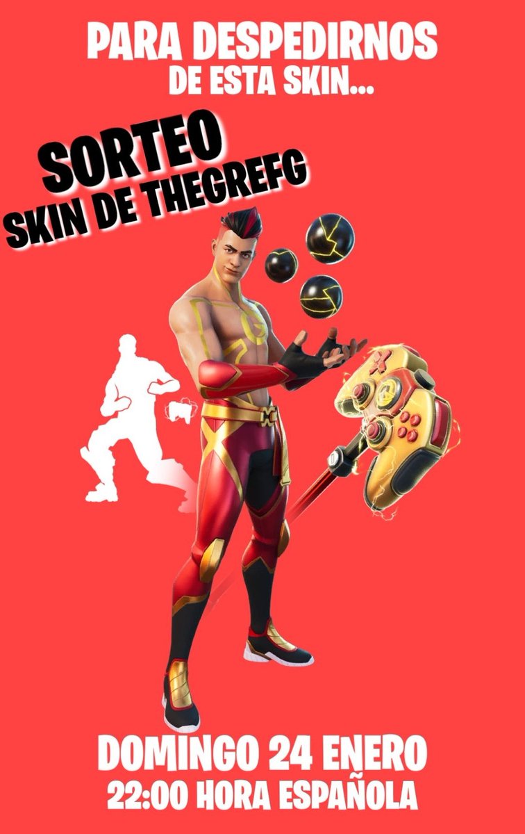 FortniteGame_SP's tweet image. ❤️ SORTEO de la SKIN THEGREFG 💛
Fecha: 24 de enero, a las 22:00 (hora española). 
ÚNICAS CONDICIONES‼️
✅ Seguir a @vit1onetv y RT a este tweet. 
✅ Seguir en TWITCH:
twitch.tv/vit1onetv
✅ Estar en el directo. 
#SorteoFortnite #SkinGrefg #Twitch