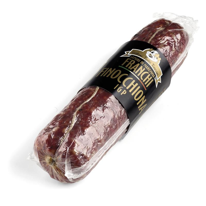 Finocchiona Toscana IGP 
Salume toscano dal sapore inconfondibile di Finocchietto selvatico, composto da un impasto di carne suina appositamente scelta. Ideale se consumato a media stagionatura per taglieri ed antipasti della tipica tradizione toscana.

alimentum.it