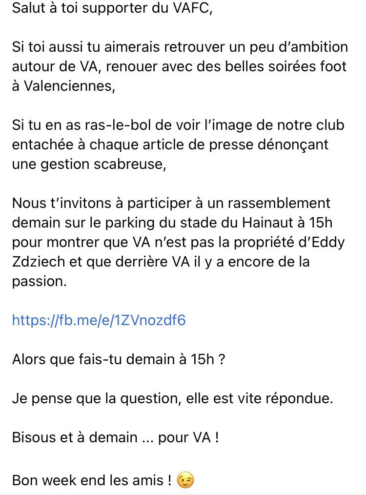 Petit mot des GRB ce matin sur Facebook !

Rendez-vous Demain au Stade du Hainaut dès 15H !