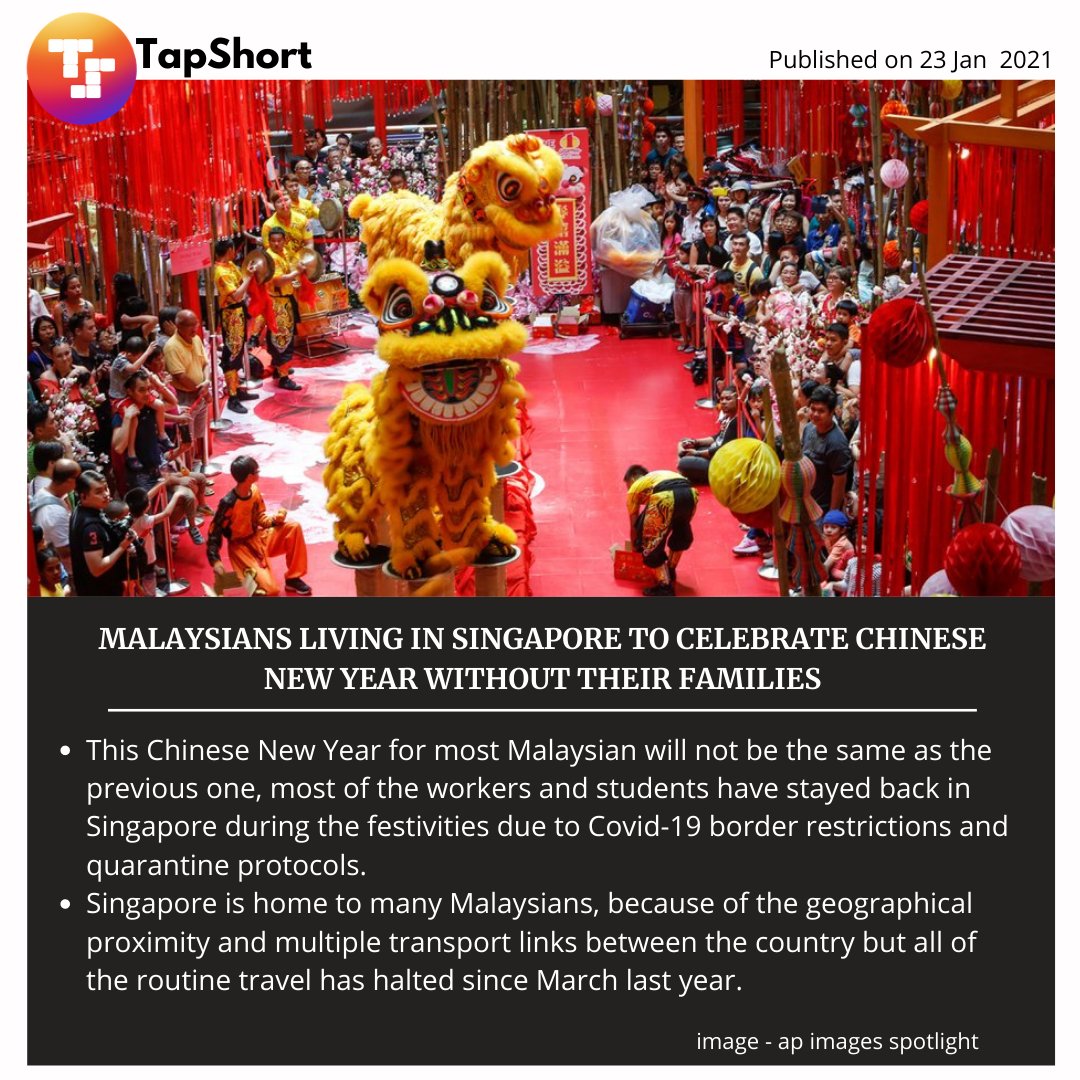 TapShort's tweet photo. SINGAPORE NEWS SUMMARY

#singaporenews #latestsingaporenews #malaysian #chinese #newyear ##quarantine #protools #festicities #Proximity #travelers #CoronaVaccine #infections #EveningNews #singapore https://t.co/wbSIjJGTt9