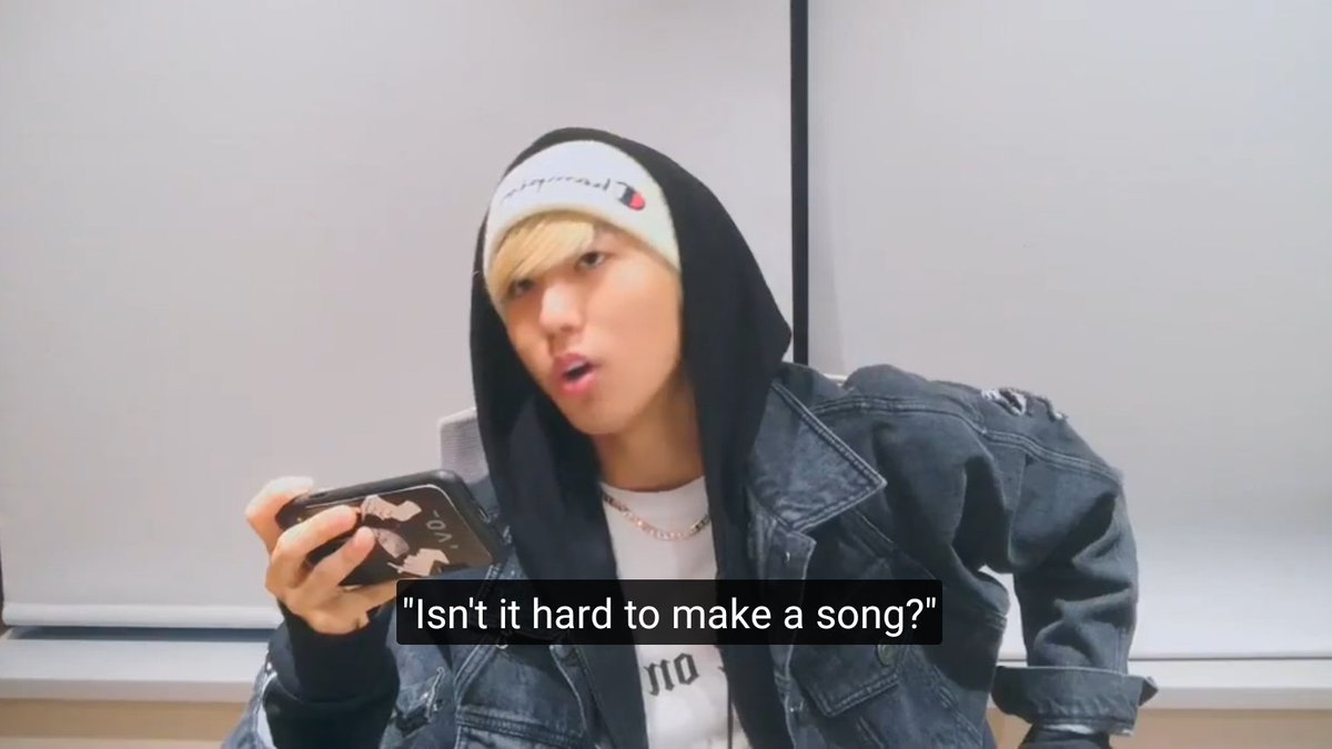 ↬ Lyrics└ "I feel really fulfilled when I complete a really good song. That& #39;s why writing songs and lyrics have become my hobby. I really like it."