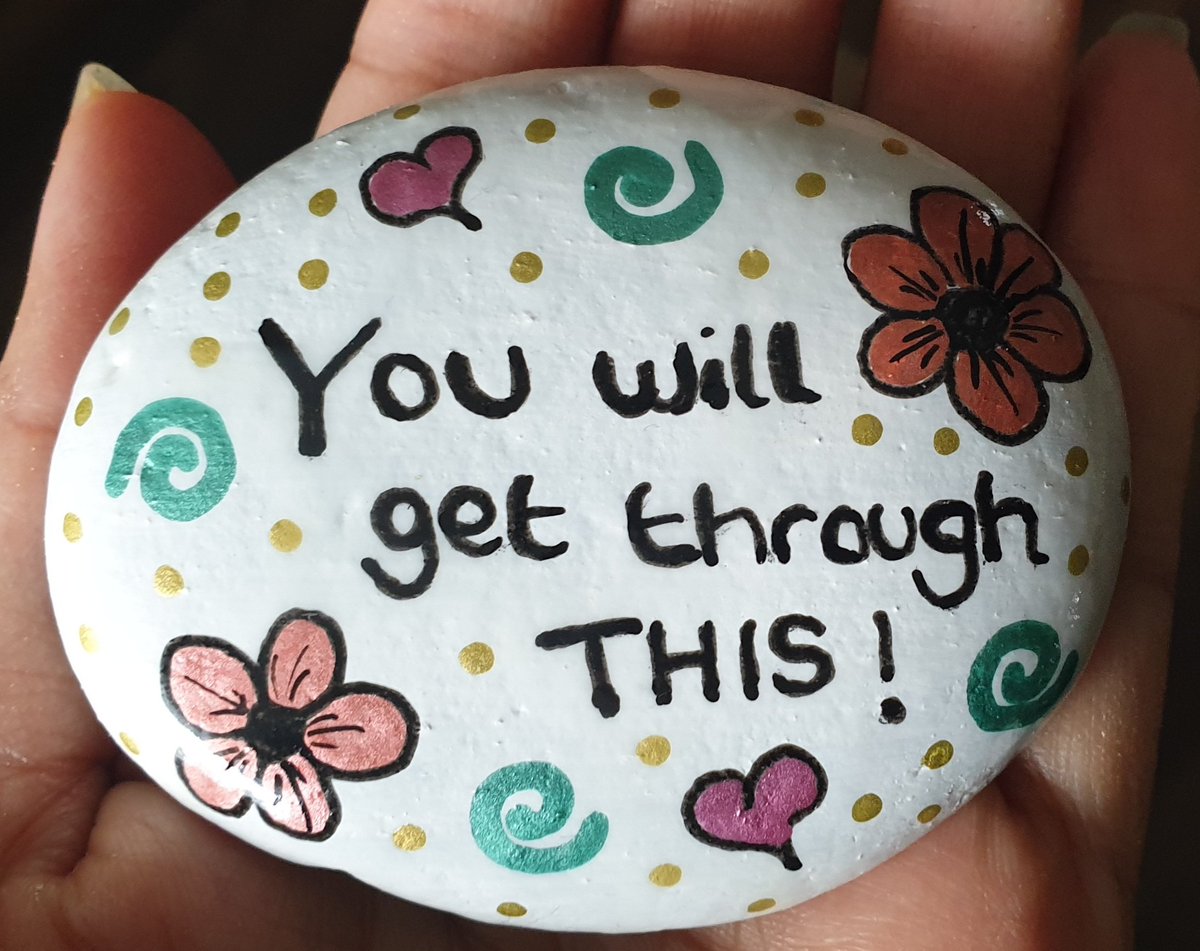Positivepebble3's tweet photo. You will get through this painted pebble
https://t.co/K7eQTkkcs8 
#artwork #positivity #mentalhealth #acrylicart #posca #paintedstones #paintedrocks #paintedpebbles #stoneart https://t.co/O0CgIIsbkq