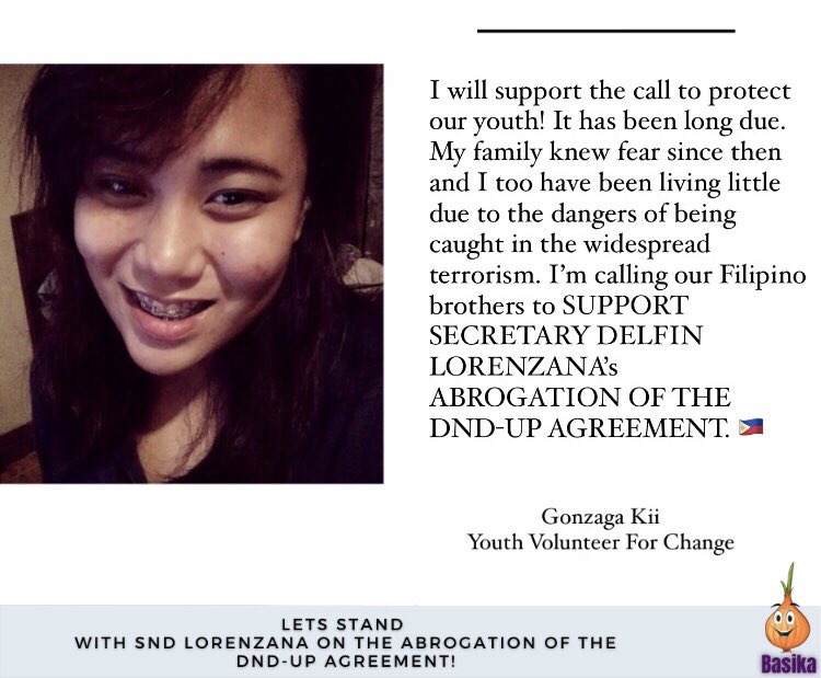 Let’s support Secretary Delfin Lorenzana’s Abrogation of the DND-UP Agreement 👊🇵🇭
 #ProtectTheYouth #HandsOffTheYouth