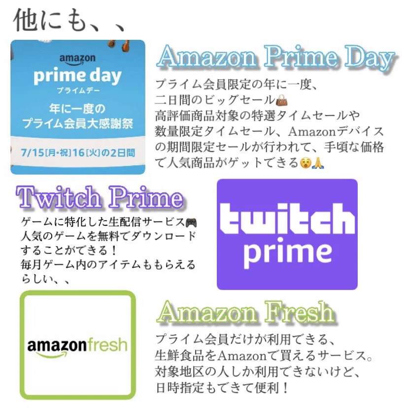 プライムビデオだけじゃない？Amazonプライム会員の特典まとめ！