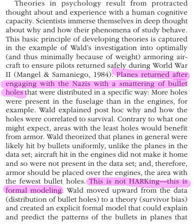 Our model allows us to pinpoint where in the path questionable research occurs, such as p-hacking — something many struggle with because not everything that is post hoc is "bad". Theory is (also) post hoc!BONUS: Doing it "right" upsets Nazis. https://doi.org/10.1177/17456916209705859/n