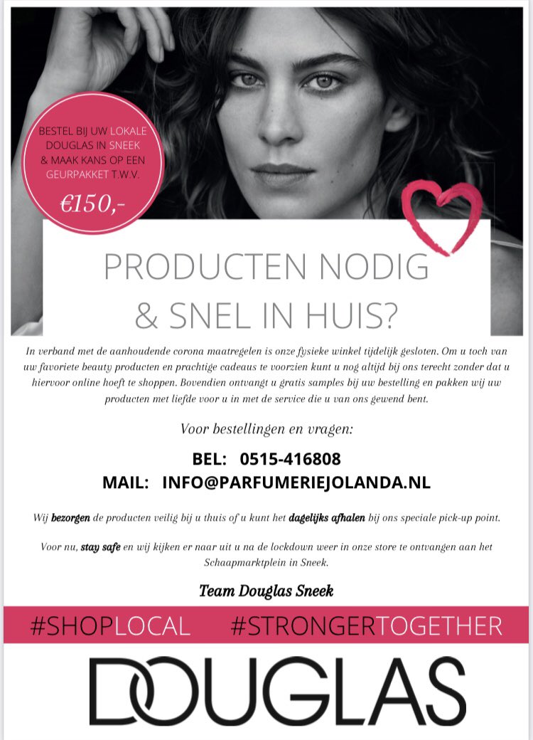 #douglassneek #parfumeriesneek #kooplokaal #shoplocal #staysafe #strongertogether