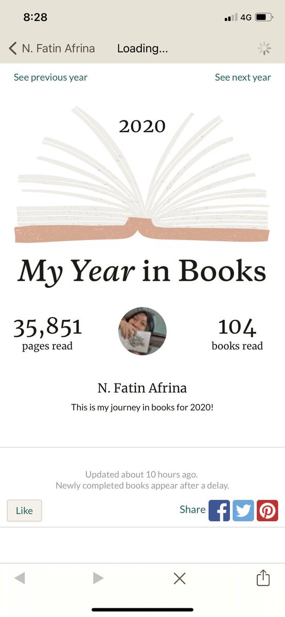 6) Track your reading goals and progressSome people keep book bullet journals. If you have no time, just make a goodreads account. You can make shelves, rate books, read reviews, set goals and see your reads for the year. I'm surprised so many people don't know abt goodreads.