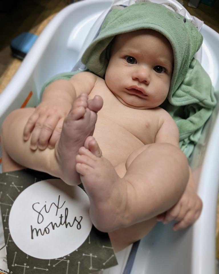CourtneyLFlores's tweet photo. How is this little guy 6 months old already!?! https://t.co/waO52kOvYE