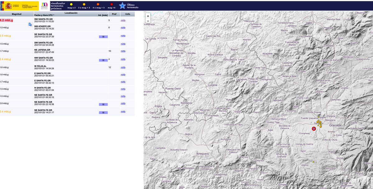 AntonioMaestre's tweet photo. Acaba de haber un terremoto de magnitud 4.2 en las proximidades de Granada. https://t.co/Mv3FeHxKrt