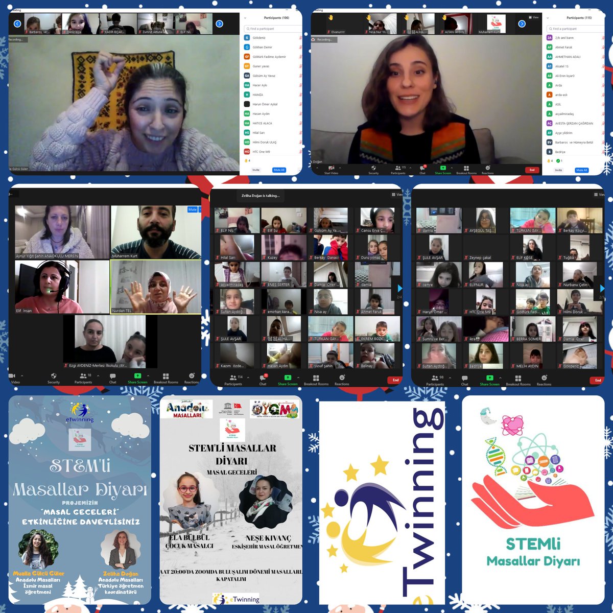 STEM'Lİ Masallar Diyarı projemizin 2 gün süren "Masallı geceler" etkinliğini gerçekleştirebilmemiz için bizleri kırmayıp altyapı sağlayan Adana ve Kütahya il MEM ile Burcu Yüksek ve Özcan Turan öğretmenlerimize minnettarız <a href="/mdikici45/">Mustafa Dikici</a> <a href="/kutahyamem/">Kütahya İl Millî Eğitim Müdürlüğü</a> <a href="/YuksekB/">Burcu Yüksek</a> <a href="/balkes1045/">balkes</a> <a href="/tretwinning/">eTwinning Türkiye</a>