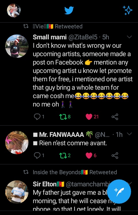 KelvinJam1's tweet photo. What do you do when you see tweets from Cameroonians on the TL?
Do you just pass bye?
Retweeting and liking will not kill us, it will only make us better.
#ForwardUpward
#ForwardTogether https://t.co/twKx1m6o0a