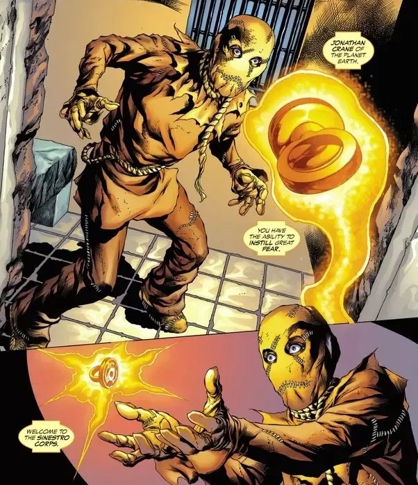 Scarecrow sera le guest de beaucoup d'histoires en temps que vilain secondaire, mais l'un de ses plus gros palmarès se trouve dans l'incroyable event Blackest Night, où il se verra être le second de Sinestro dans son corps, lorsque les anneaux des chefs de corps seront dupliqués