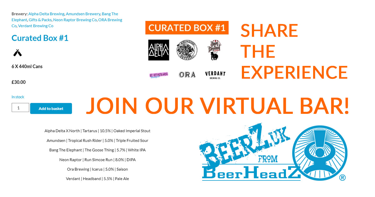 beerheadz's tweet photo. Spend over £30 with https://t.co/VaKtmOT0aN this week and receive an invite to our Virtual Bar, which will be open from 7pm on Saturday, January 30th. Any purchase over £30 qualifies. https://t.co/ELFql9aCHn