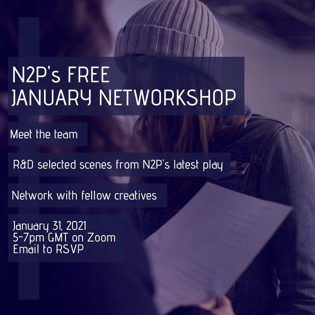 nothing2perform's tweet photo. ❗️NetWorkshop Announcement ❗️
31st January, 5-7pm via ZOOM
• We’ll read and work on exciting new material from AD Scott’s next play
•Meet Fellow creatives and expand your own network
New to N2P? Come join us! IT’S FREE!
📧 nothingtoperform@gmail.com https://t.co/rLQSpf2sXb