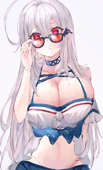 水着スカジ #アークナイツ 