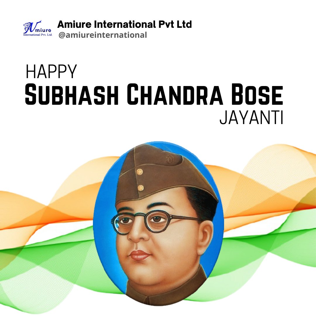 AmiureLtd's tweet photo. On this occasion, let's remember the sacrifices of #SubhashChandraBose and his dedicated efforts to bring freedom for fellow Indians.

#railrecipe #amiure #amiureinternational #Netaji #SubhashChandraBoseJayanti #netajisubhadhchandrabose #parakramdivas #125hthbirthanniversary https://t.co/fVVH9yoKfl