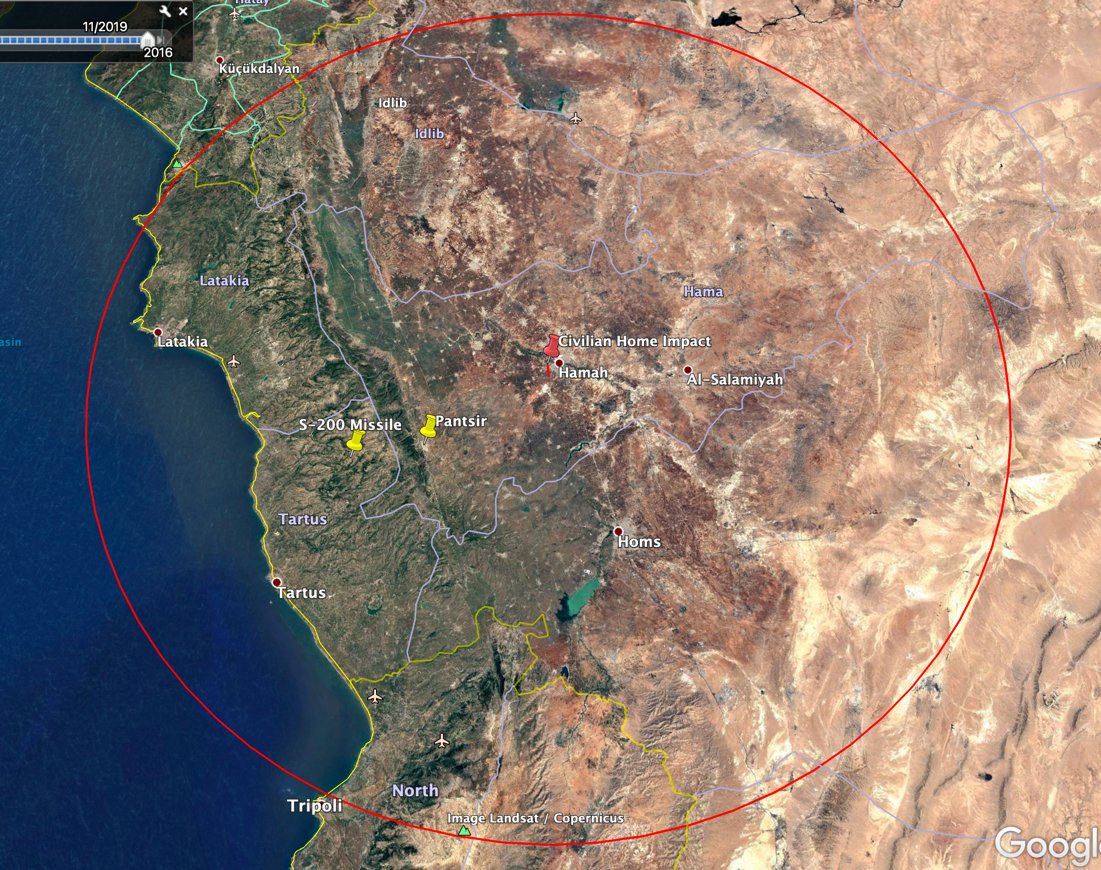 So, we now have the location that was targeted (it appears), the GBU39 has a range depending on model of 110km's. This distance aligns with the reports of  #IDF/ #IAF jet activity over Tripoli,  #Lebanon during the strike, it is on that 110km~ range.