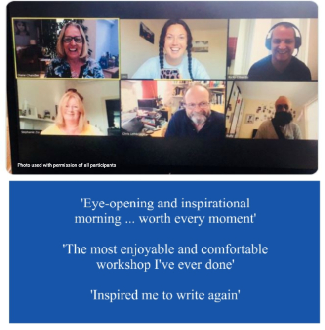 WritingCwwl's tweet photo. Live & interactive online writing workshop
Inspirational & fun
Many 5* reviews, 2 tutors & small class sizes (max 6)
Stand-alone workshops. Try one! £20.00
https://t.co/ADpOnhYKqN
#creativewriting #writing #Writer #writingtips #worksh
#onlinelearning
#trynewthings #JustDoIt https://t.co/7T8ApSGooI