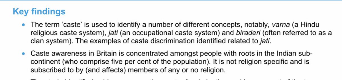 The report mentions the caste system frequently, this report would be very useful for GCSE RE teachers. I wish I had seen it previously.  https://assets.publishing.service.gov.uk/government/uploads/system/uploads/attachment_data/file/85524/caste-discrimination-summary.pdf
