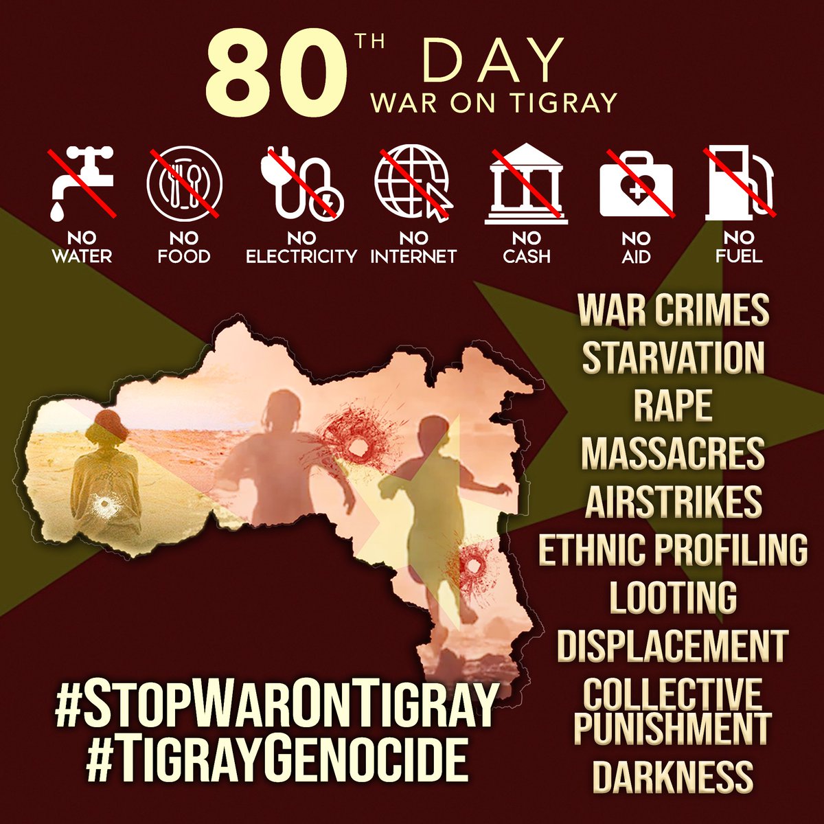 HayelomTad's tweet photo. To anyone who thought this was not war, about rule of law, or something that would be quick and easy.....80 days of horror, suffering, and destruction is what took place. @AbiyAhmedAli and his enablers- shame on you!! 

#TigrayGenocide #StopWarOnTigray https://t.co/ghCBy08Zvn