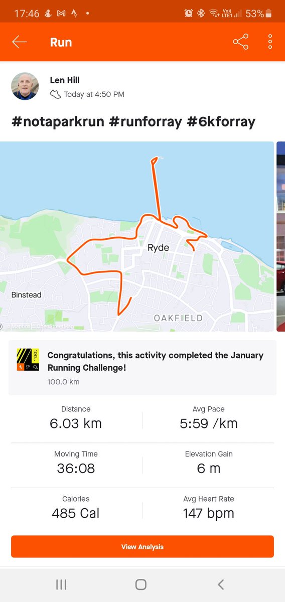 lufclen's tweet photo. @parkrunUK @medinaparkrun 6k for Ray complete. I only met Ray for the first time a few years ago when I started my Parkrun journey but it soon became clear what a wonderful guy he was and how respected he was in the parkrun community. RIP #notaparkrun #runforray #6kforray https://t.co/iAJ3eImydq
