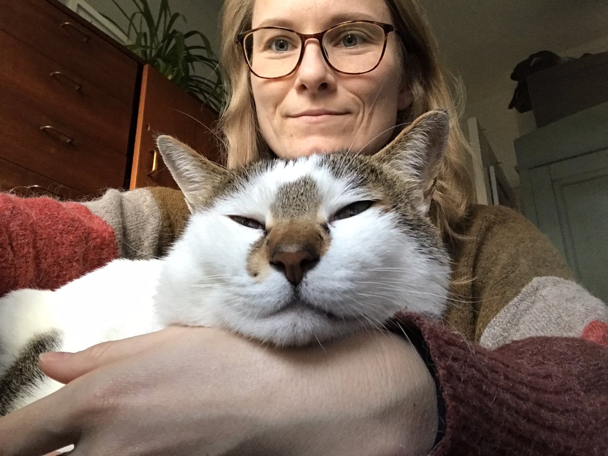 SaskiaO13's tweet photo. @twcuddleston Pretending to fall asleep while I drag him from the keyboard @GibbsKuguru https://t.co/Wm7ha9J0Pq
