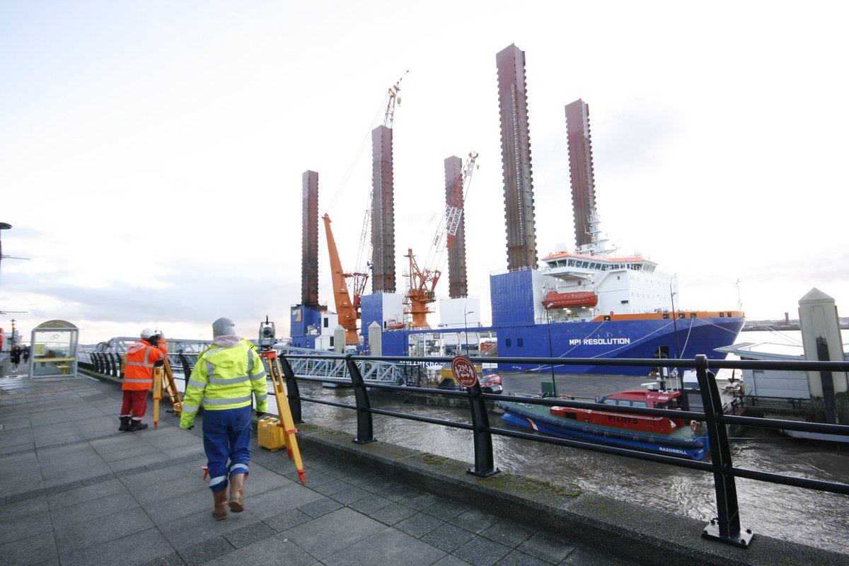 DaveThePapLpool's tweet photo. MPI Resolution. The world’s first purpose-built vessel for installing offshore wind turbines, foundations and transition pieces. @ActivateDgtl @CruiseLpool @OffshoreWINDbiz #mpiresolution #windfarms #Liverpool #GreenEnergy https://t.co/y2HNVcEdbc