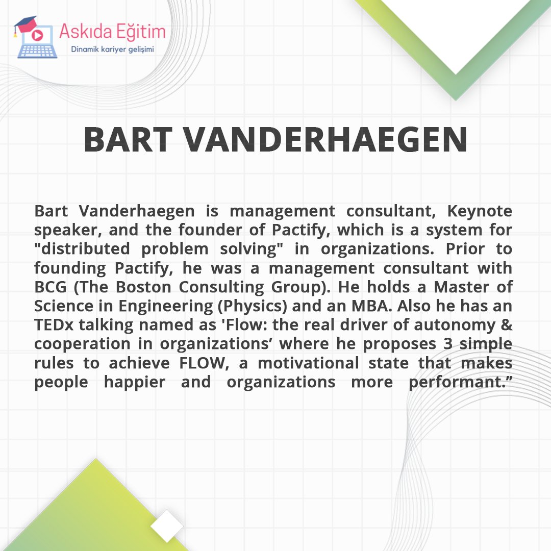 askidaegitim's tweet photo. Bart Vanderhaegan, who is management consultant, Keynote speaker, and the founder of Pactify, will be with us with his seminar named as "How to create problem solving and cooperation in companies, simultaneously?" on Monday, February 1st at 8:30 PM. Do not miss this event! https://t.co/suYk3jjLfI