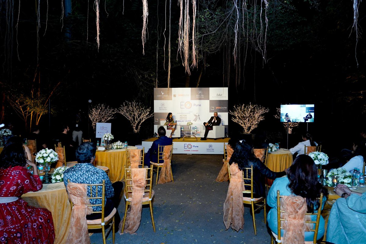 .<a href="/EntrepreneurOrg/">Entrepreneurs' Organization (EO)</a> #Pune Chapter's 1st Physical Learning event since Feb 2020 was truly worthy of it's wait. A no-holds-barred conversation with Actor, Warrior, Survivor - <a href="/duttsanjay/">Sanjay Dutt</a>. 
A riveting and emotional journey laced with honesty, sincerity, and forthrightness.
