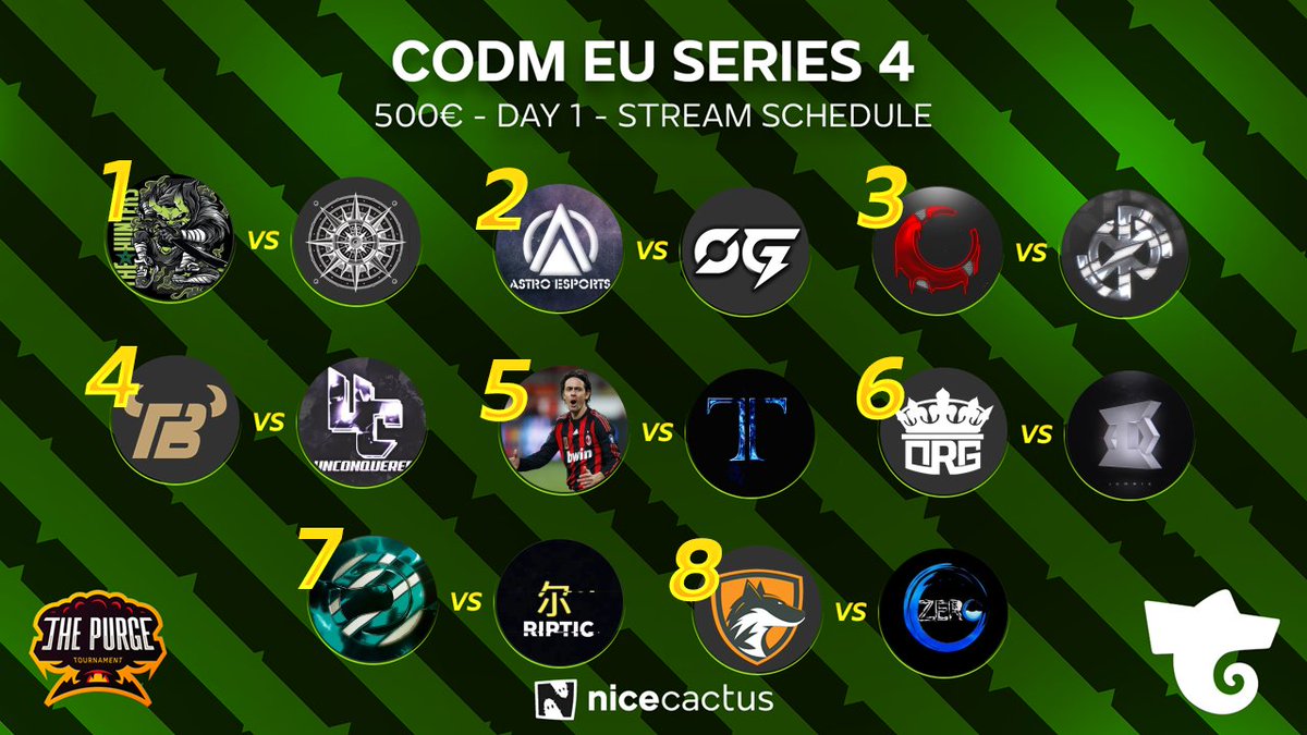 PurgeTournament's tweet photo. Tonight start the last Qualifiers for the upcoming 1k€ Pro Legue with the best 16 EU teams.

Make sure to join the amazing EU caster @floskill974 ❤️ on @trovolive 

🎬 https://t.co/ZF2hCdAdBo

&amp; support your favourite teams 🔥

@nicecactusgg  @nicecactusFR @PlayCODMobile https://t.co/kD2g8Q7vGk