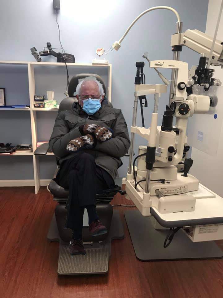 Man, Bernie really is everywhere these days.
.
.
.
#Mittens #eyeexam #Bernie #Optometry