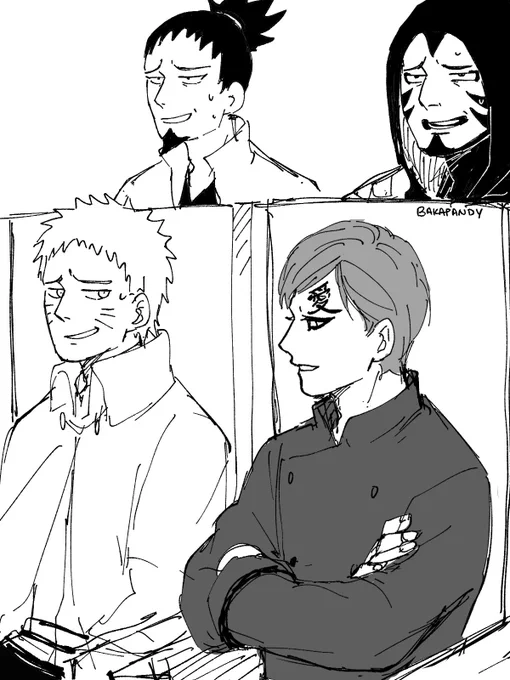 Gaara: Watching our sons take the Chunin exams makes you quite nostalgic for our own exams, don't you think

Naruto: You mean the one where you tried to kill us and almost destroyed my village

Gaara: A minor detail. 