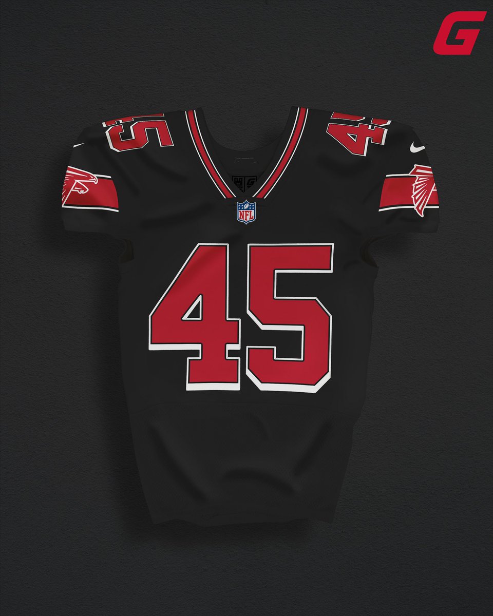 GrantGoldberg's tweet image. redesigned the Falcons' jerseys 🔴⚫️⚪️