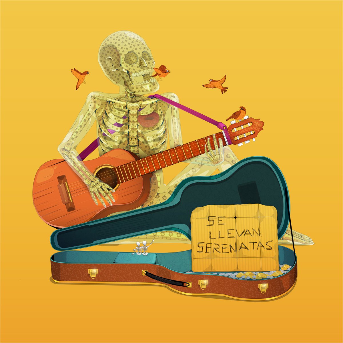 LaloRecobaM's tweet photo. Les dejo mi última ilustración "El nido" basada en los músicos callejeros. https://t.co/TrRGFQGp1m