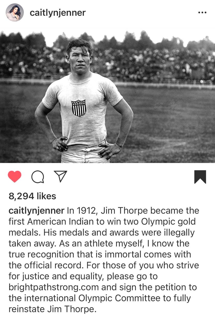 Runblogrun Ø¹ÙÙ ØªÙÙØªØ± Caitlyn Jenner Writes About 1912 Olympic Decathlon And Pentathlon Champion Jim Thorpe And His Legacy As Bruce Jenner Caitlyn Competed In The 1972 Olympic Decathlon And Won The 1976
