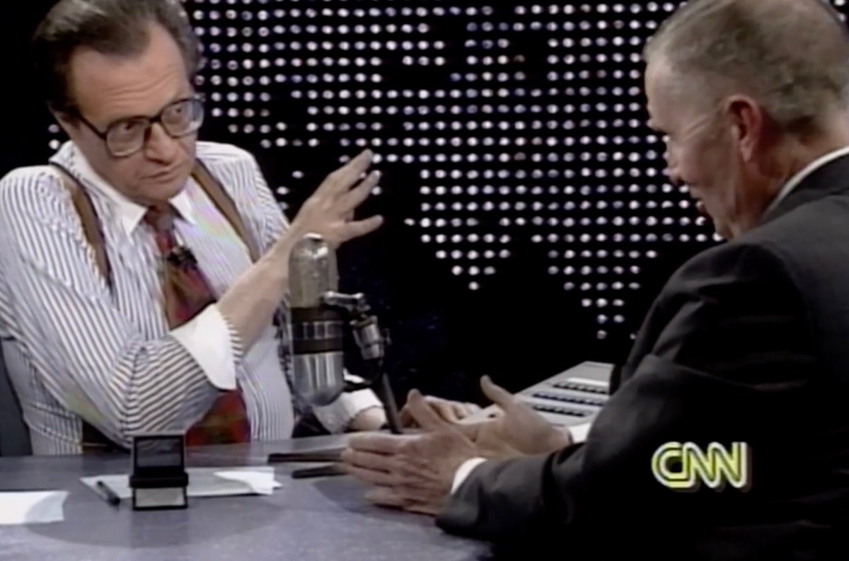 After saying he was willing to run for President, on “Larry King Live,” February 1992, Ross Perot ran ahead of George H.W. Bush and Bill Clinton in polls for months: