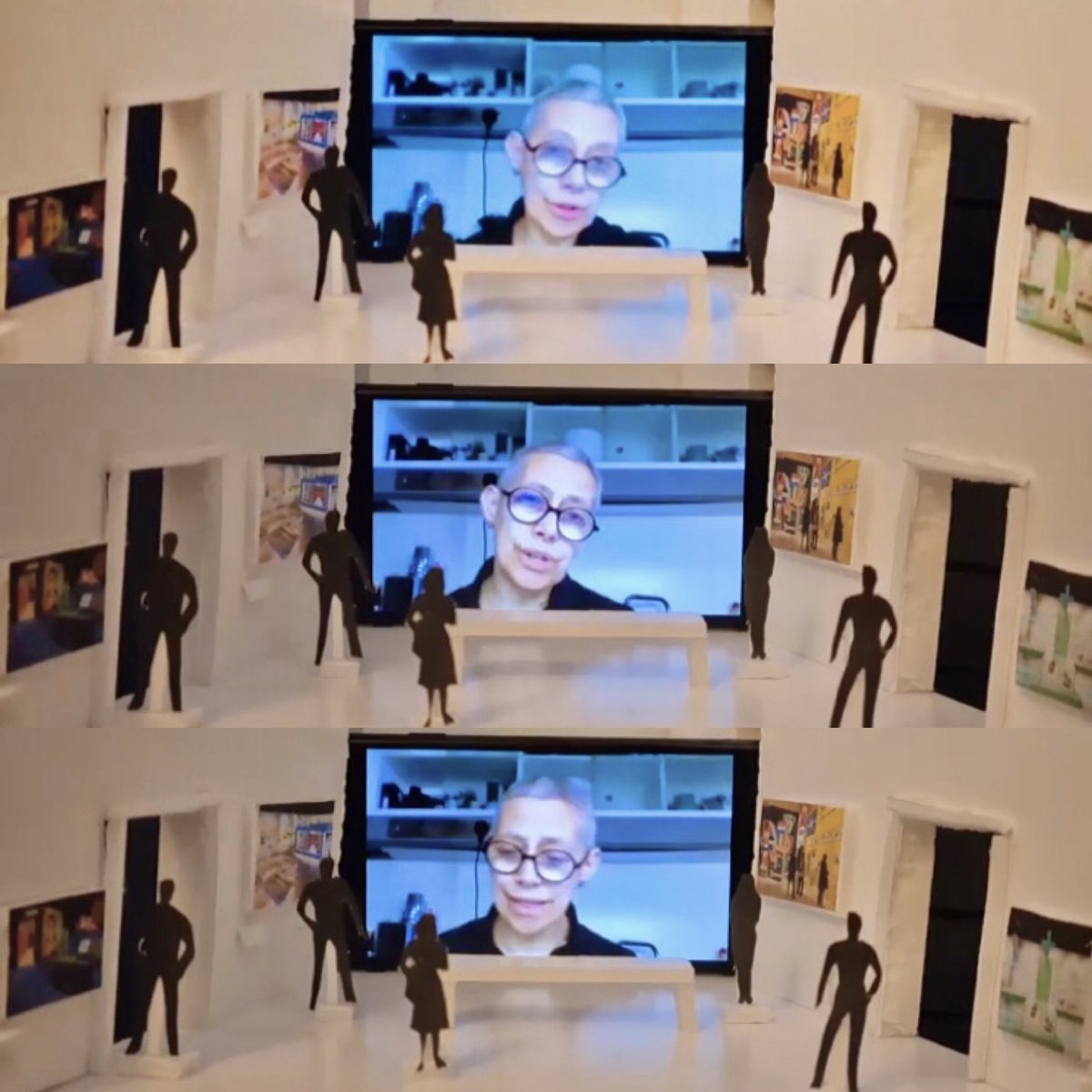 lrplus_'s tweet photo. Just live! At the end of last year I was interviewed by Luce Hutton and Joel Lang, students @LeedsArtsUni investigating what it’s like to work in exhibition design. See me on a HUGE imaginary screen answering their questions! 
https://t.co/c6naRBviUt https://t.co/kW38GvKk9f