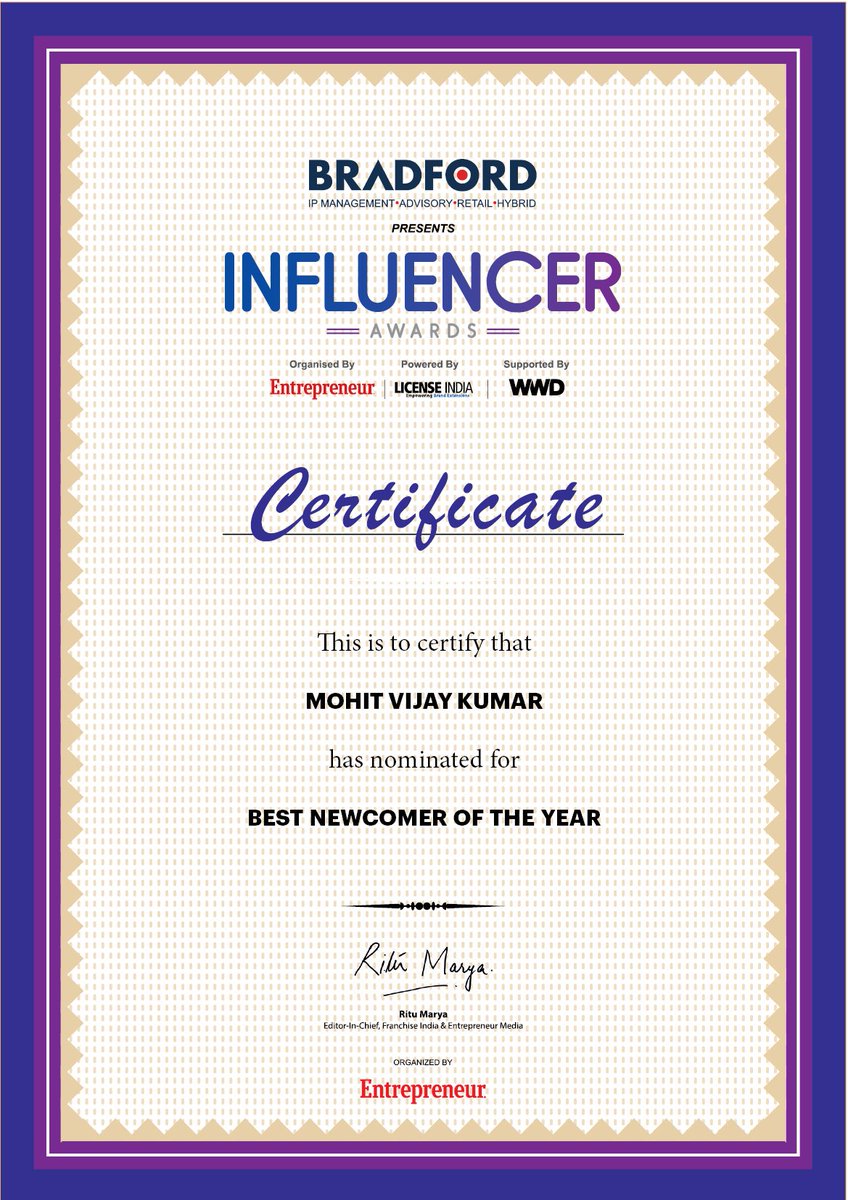 ItsBitcoinWorld's tweet photo. Thanks to @EntrepreneurIND for nominating our Founder @Mohit3110mm Under " Best Newcomer of the Year " in their Influencer Awards.
#InfluencerAwards #cryptocurrency #Blockchain #entrepreneur #CryptoNews #DeFi #StartUp https://t.co/Yr13AhluJl