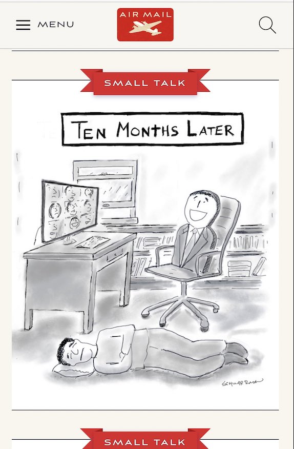 paulschwartzman's tweet image. My first cartoon in @AirMailWeekly