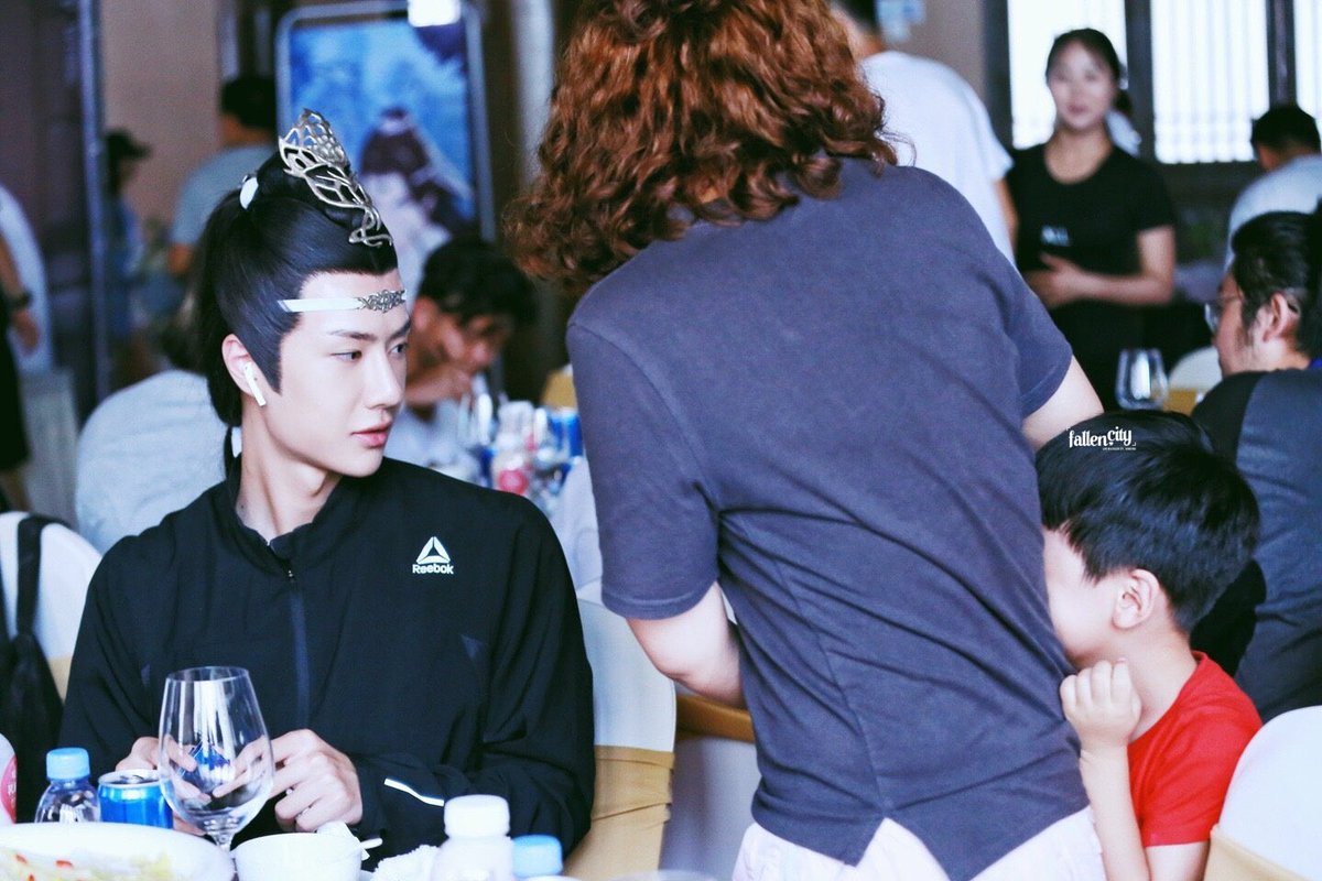 yibo with lan wangji hair in casual getup is my favorite