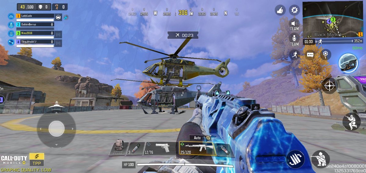 Nimz2016's tweet photo. Came round the corner to this 😂😂 @CODM_TerpJetson @_LadyLudo @Dabbingbeariez #CoDMobile #callofdutymoblie #helicopterfun #shenanigans #BRwithfriendsisalwaysbetter https://t.co/8Bvac4pG5F