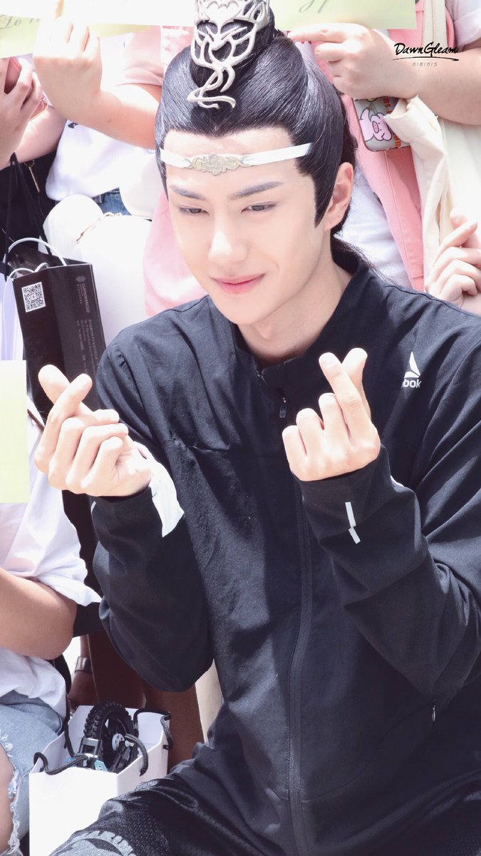 yibo with lan wangji hair in casual getup is my favorite