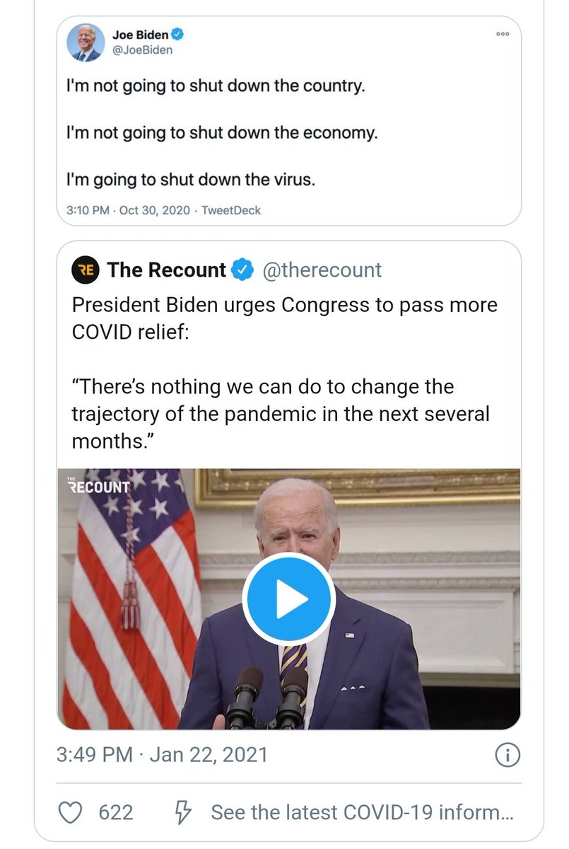 hazeleyes1024's tweet photo. @marjieros @JackPosobiec "Im going to shut down the virus"

"There's nothing we can do..." https://t.co/j4DOLlOl01