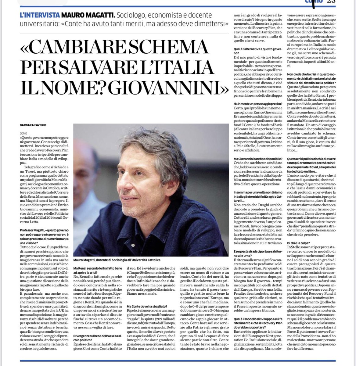 Mauro Magatti tweet media