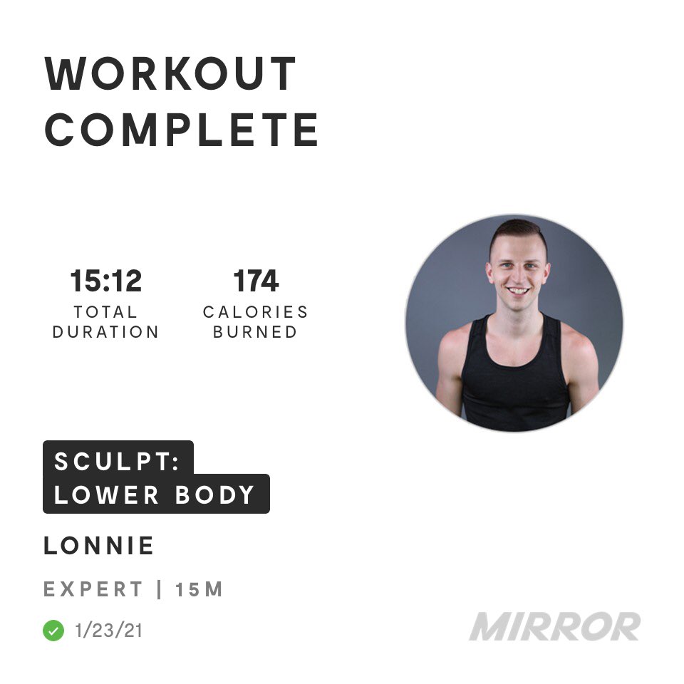 EdJacksonMD's tweet image. Boom! Just finished my Sculpt: Lower Body class with Lonnie on @getthemirror. #seeyourself.