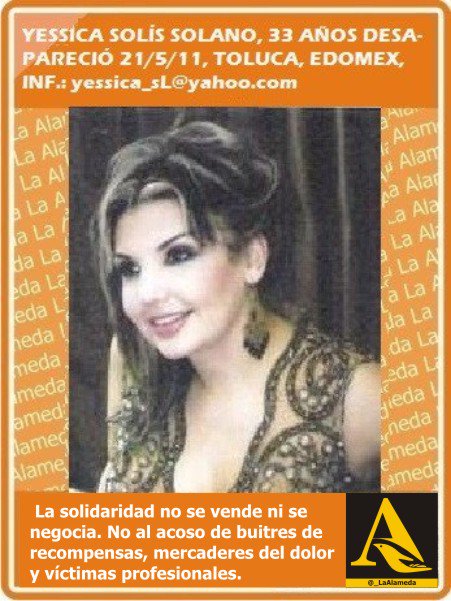 #Tebuscamos Yessica Solís Solano, 33 años, 21/5/11 #Toluca #Edomex #911