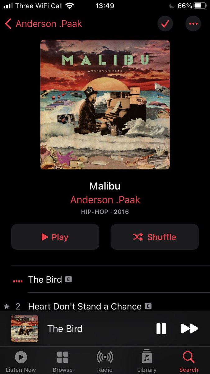 Malibu- Anderson .PaakMy personal favourite on the list. Perfectly blends Hip Hop and R&B over silky smooth jazz and soul inspired production. Paak’s vocals are a blessing